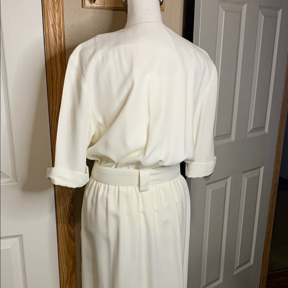 Studio I Off White VINTAGE Dress with Belt EUC - Picture 7 of 10